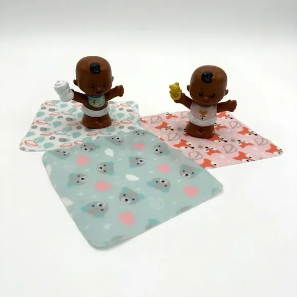 Fisher-Price Little People Snuggle Twins Boys African American Toddler Toys FP - Picture 4 of 9